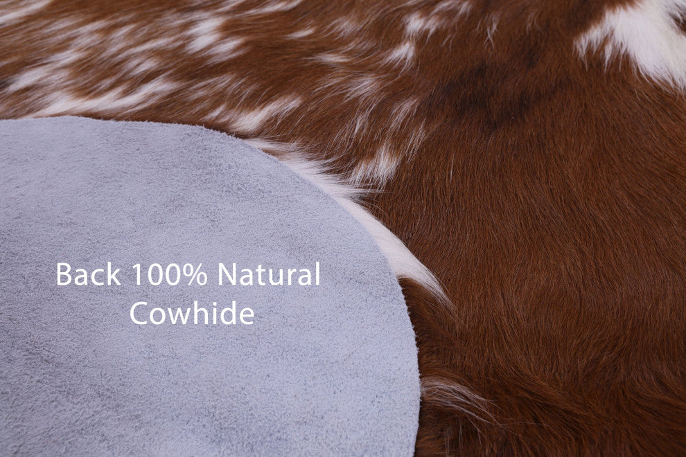 Organic Natural Hair-On Cowhide Area Rug 7' 1" X 5' 8" C1641
