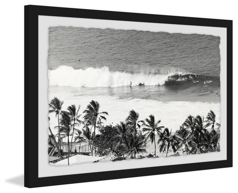 "Surfing Safari" Framed Painting Print, 36"x24"