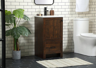 Home Living 19" Farmhouse Expresso-Light Bathroom Vanity