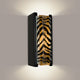 Safari Wall Sconce, Matador Black Gloss and Zebra Caramel, Bulb Type: E12
