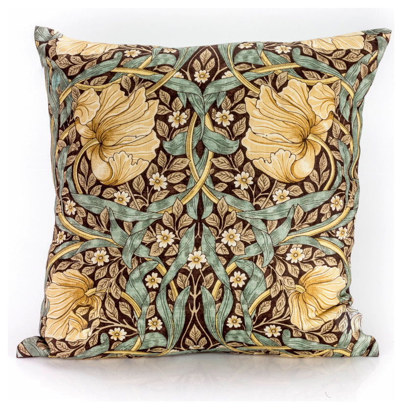 Designer Pillow Cover William Morris Fabric "Pimpernel", 18x18