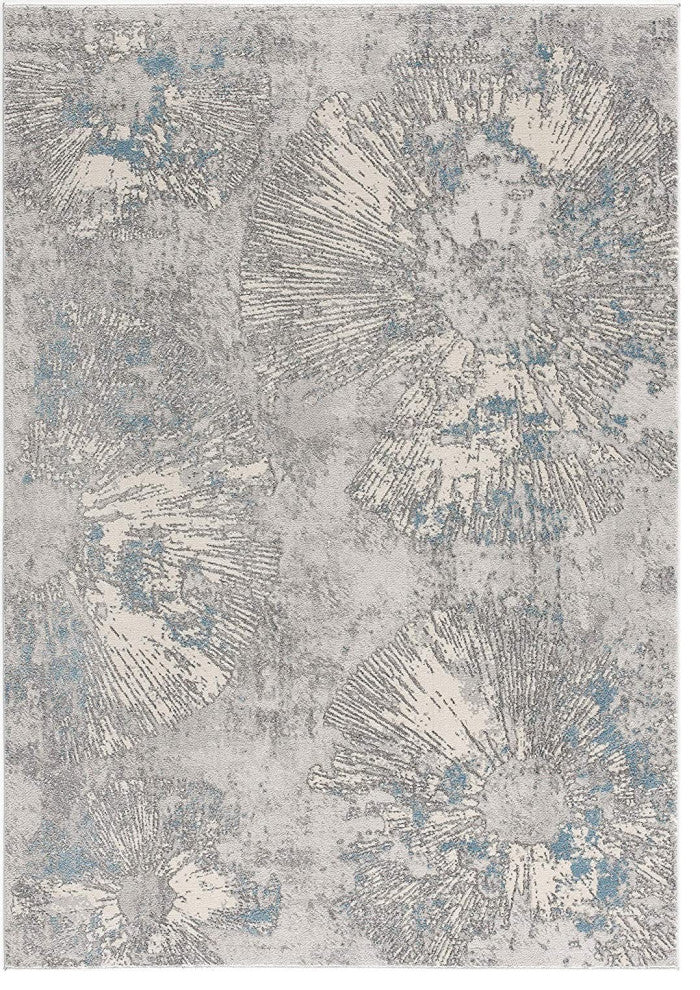 8' X 10' Blue Abstract Dhurrie Area Rug