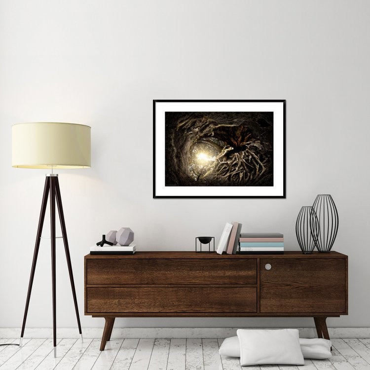"Under The Trees #1" Framed Digital Print by Matthias Bergolth, 44x32"