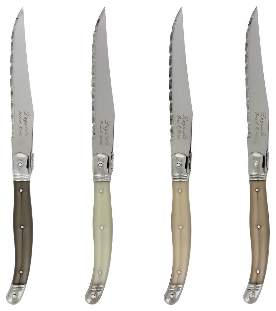 Laguiole Neutral Tones Steak Knives, Set of 4