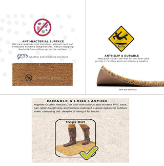 First Impression Hand Crafted Abrilina Entry Monogram Double Doormat,(30"x48"),