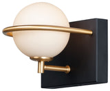 Maxim 21601 Revolve 6" Tall LED Bathroom Sconce - Black / Gold / Satin White