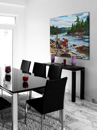 "Fishing Hole" Painting Print on Wrapped Canvas