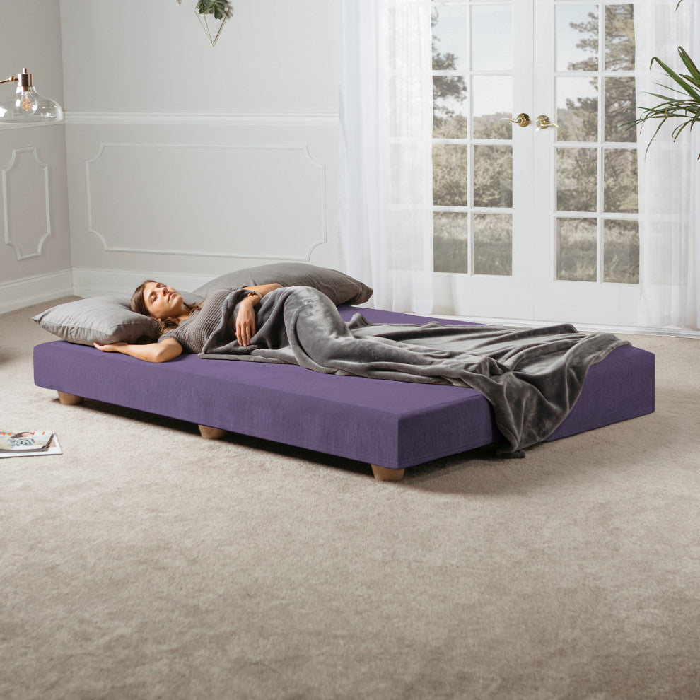 Alon Daybed Queen Size Convertible Sleeper, Plum Chenille