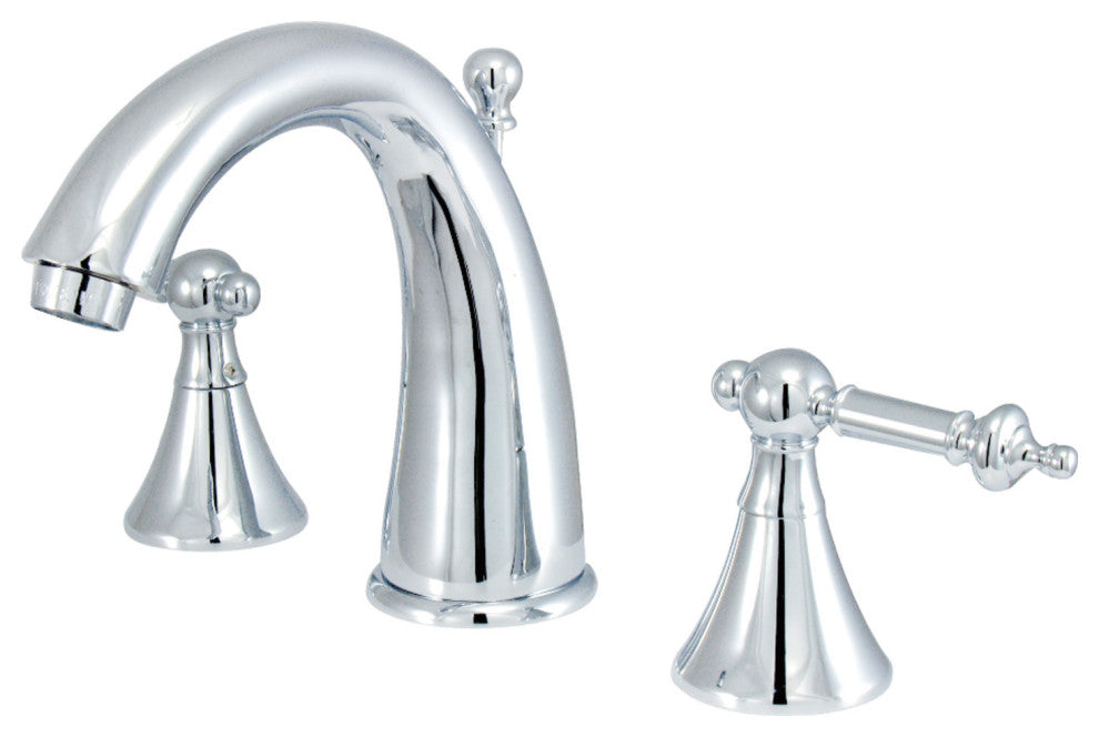 Kingston Brass Templeton Widespread Bathroom Faucet With Brass Pop-Up, Polished