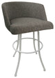 Joey Swivel Metal Stools, Set of 3, Mojave Gray White, 30"