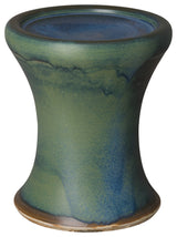 Berta Verdigris Porcelain Garden Stool