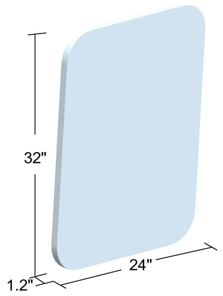 Horizontal Wall Mounted LED Modern and Contemporary Bathroom Mirror, 24 Inch