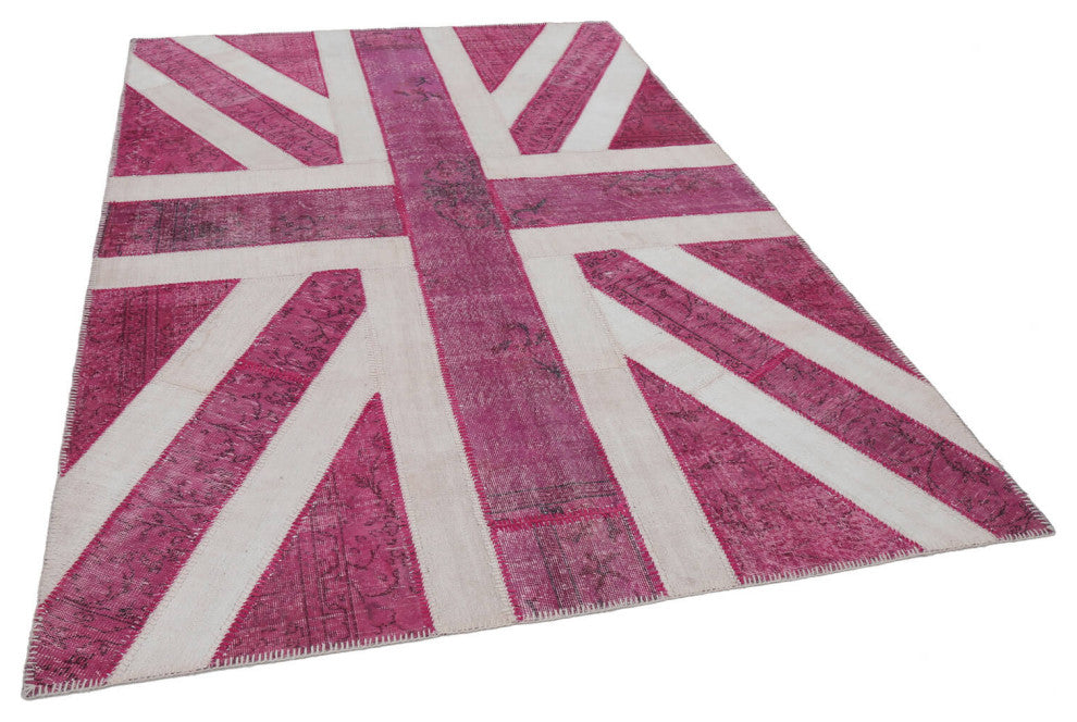 Rug N Carpet - Handmade Oriental 6' 10'' x 10' 0'' Flag Patchwork Rug