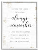 Always Follow Your Heart Phrase Country Home Charm, 16 x 20