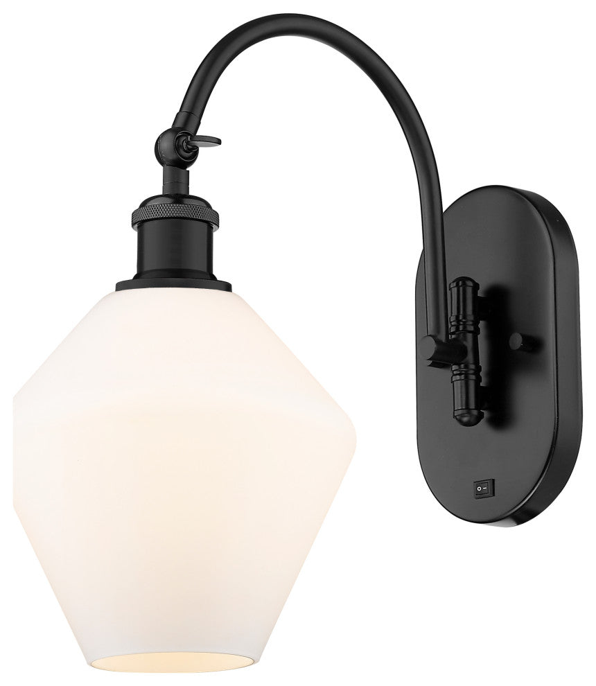 Innovations 518-1W-BK-G651-8 1-Light Sconce, Matte Black