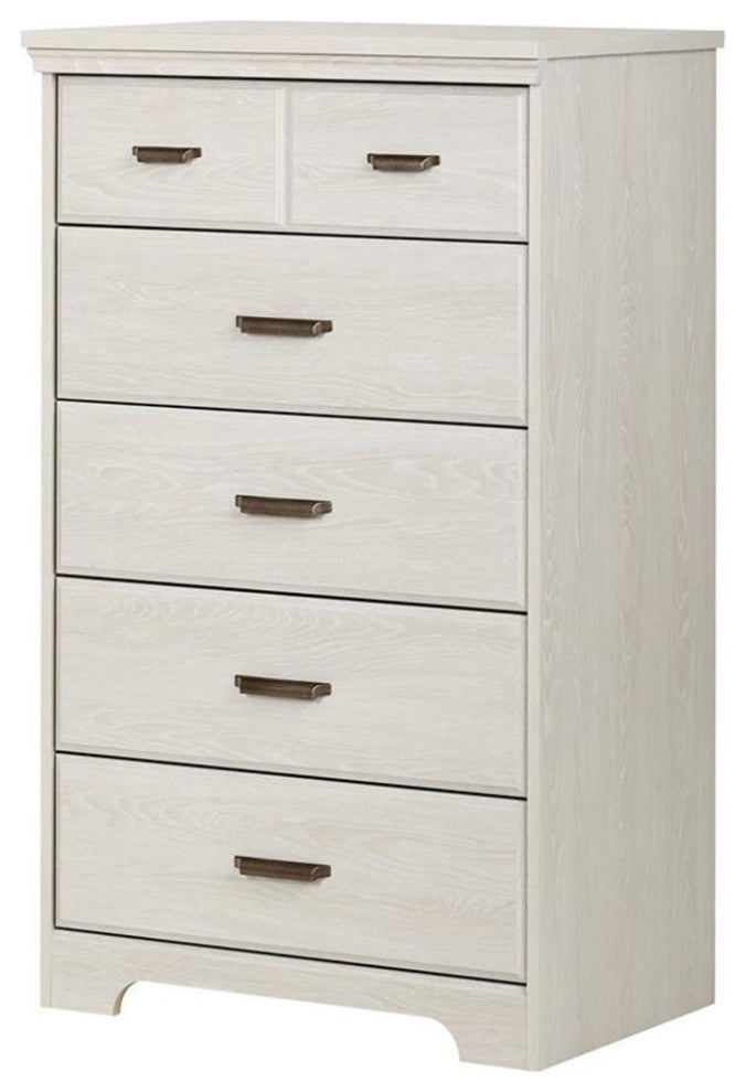 South Shore Versa 5 Drawer Chest in Winter Oak