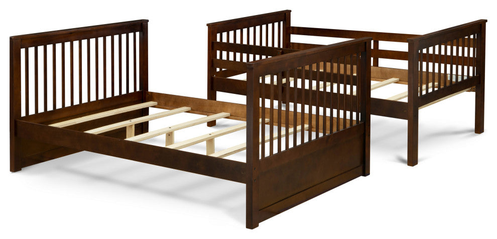 Odessa Twin & Full Bunk Bed In Phillip Walnut Finish