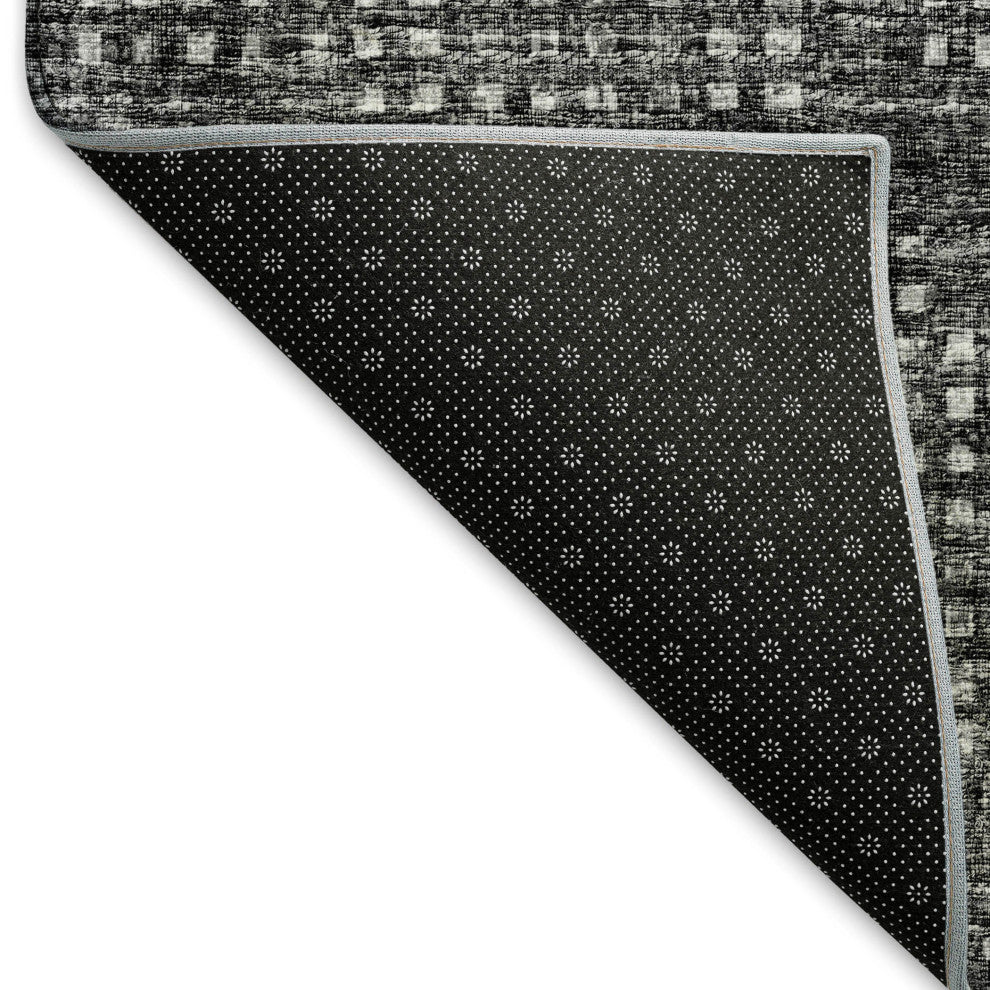 Premium Machine Washable Mayfield AMF33 Black 10' x 14' Rug