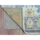 Light Blue Soft Wool Hand Knotted Afghan Angora Oushak XL Runner Rug 2'7"x15'10"