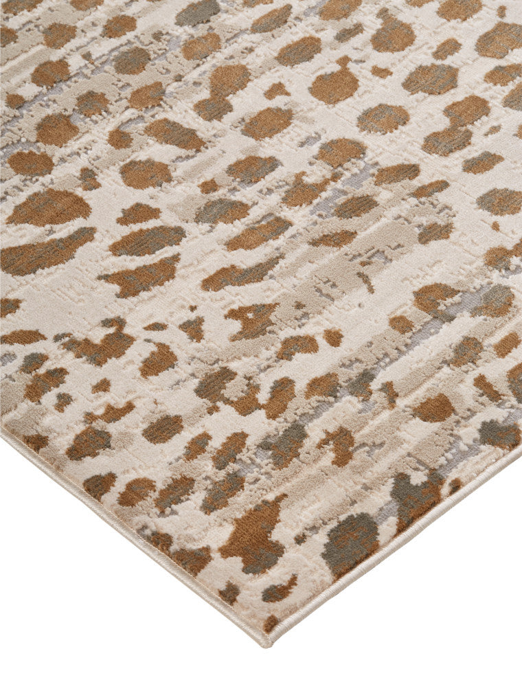 Weave & Wander Vanhorn Animal Print, Brown/Ivory/Tan, 2'10"x7'10"