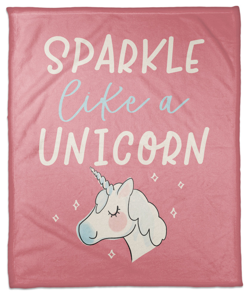 Sparkle Like A Unicorn 50x60 Coral Fleece Blanket