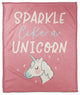Sparkle Like A Unicorn 50x60 Coral Fleece Blanket