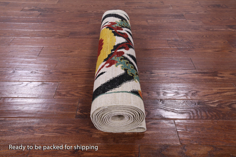 3' 0" X 14' 9" Runner William Morris Hand Knotted Rug Q9446