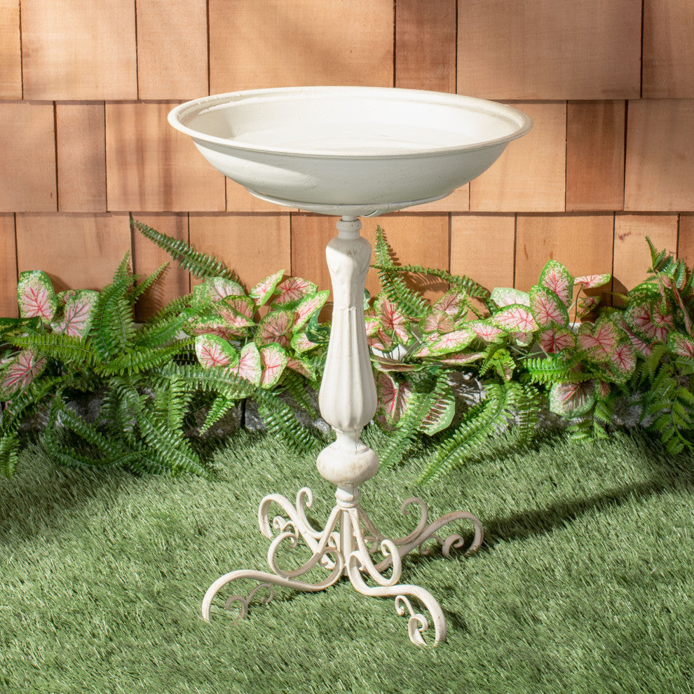 Safavieh Orian Bird Bath, Pearl White