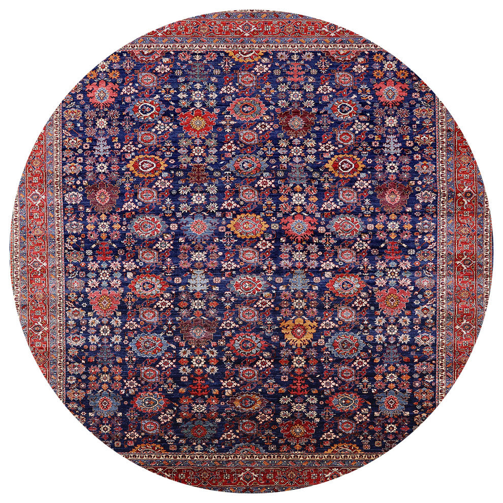 Ahgly Company Indoor Round Mid-Century Modern Area Rugs, 8' Round