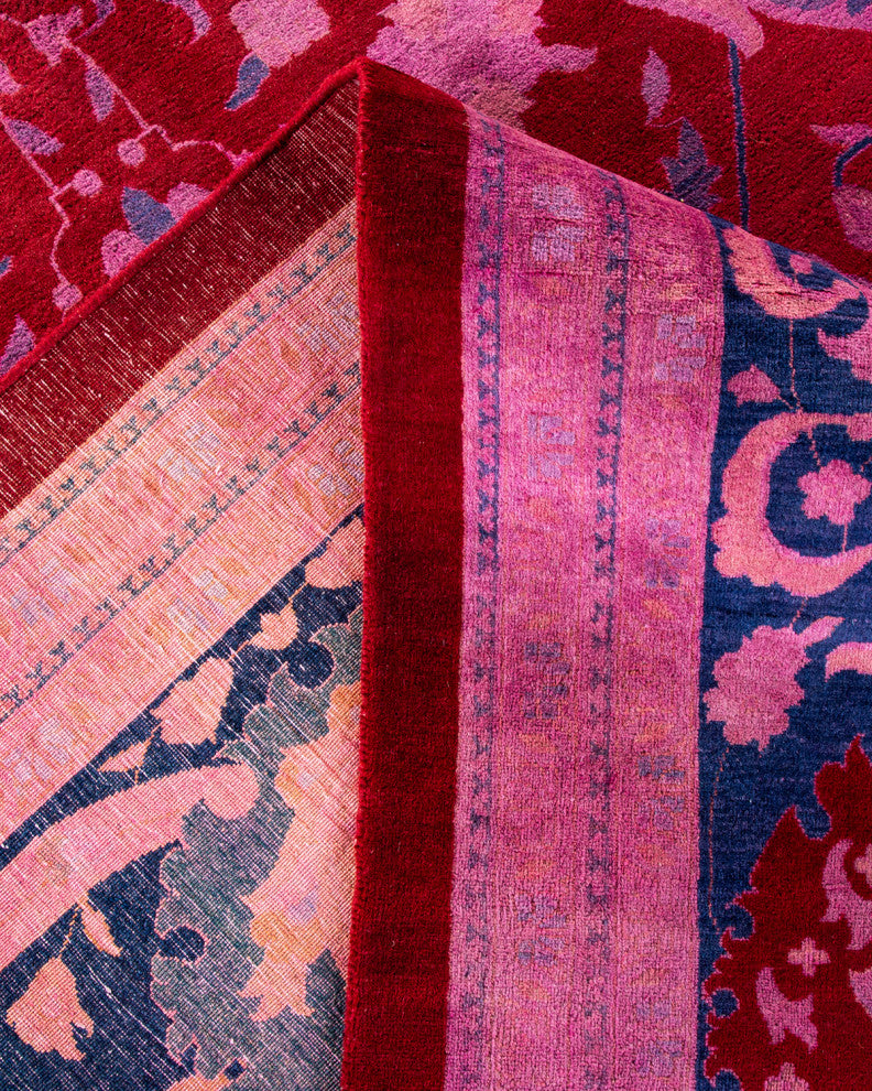 Fine Vibrance, One-of-a-Kind Handmade Area Rug Red, 13'3"x12'1"