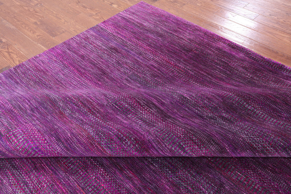 Super Savannah Gabbeh Wool and Silk Hand Knotted Rug 9' 11" X 19' 7" Q8999