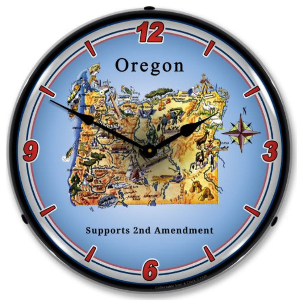 N20031060 Oregon Supports the 2nd Amendment Clock