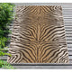 Carmel Zebra Indoor/Outdoor Rug Sand, 7'10"x9'10"