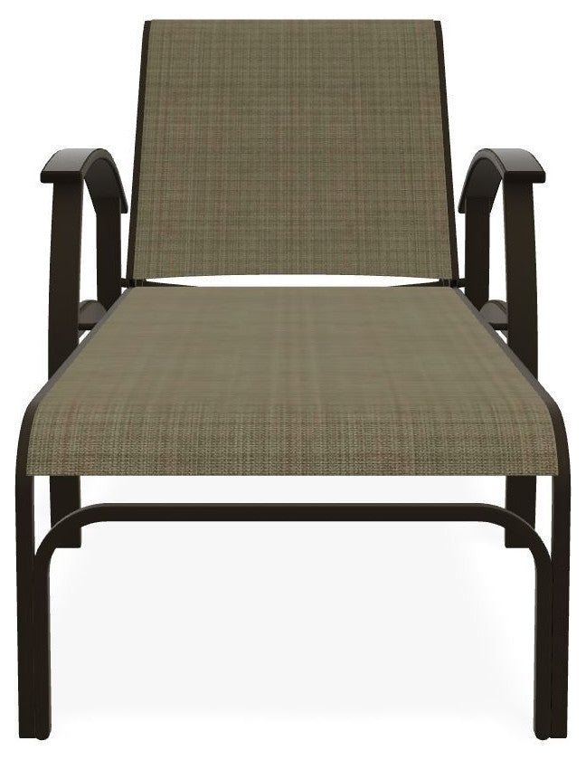Belle Isle Sling 4-Position Outdoor Chaise Lounge, Elevation Stone/Warm Gray
