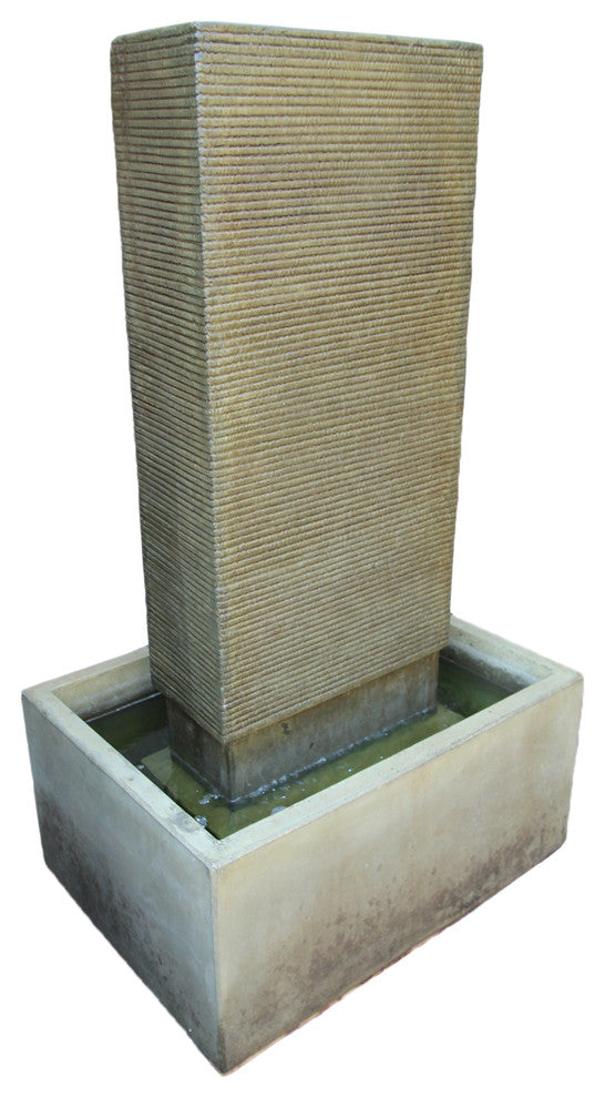 Green Cement Ripple Fountain