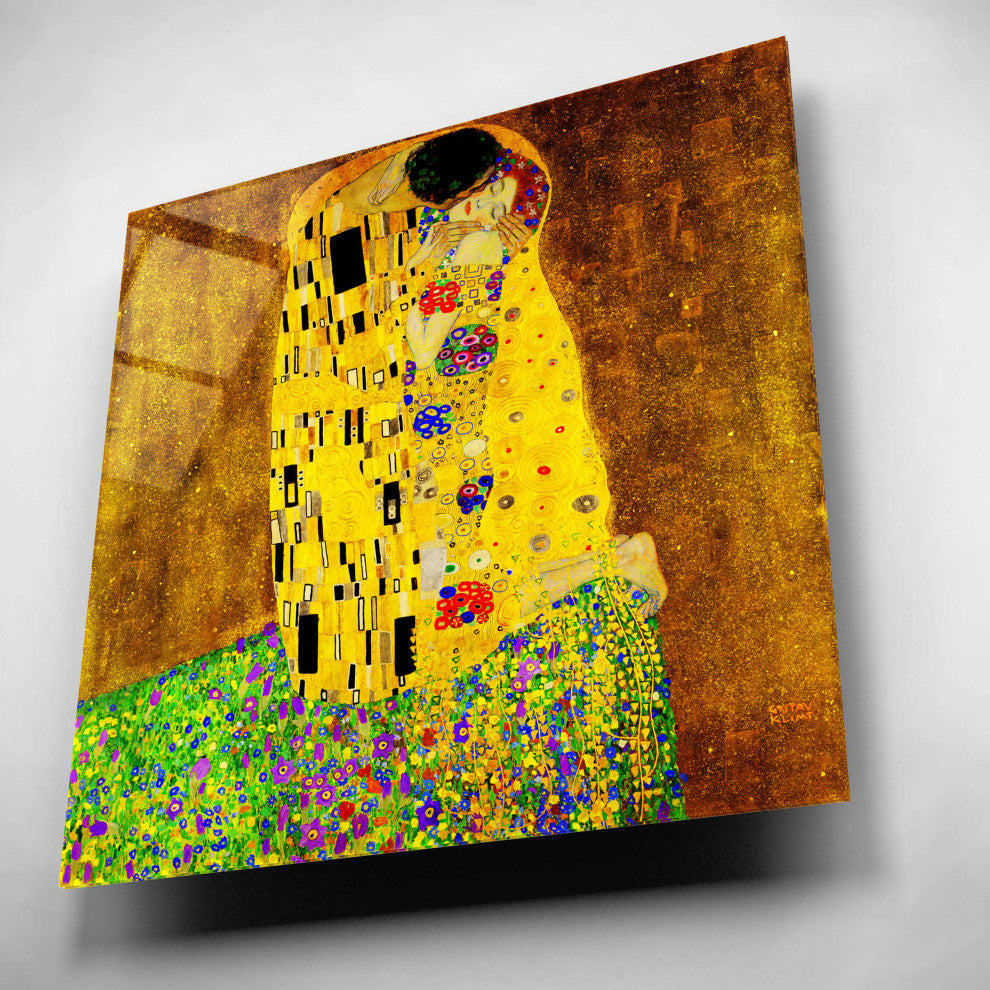 Epic Art ''The Kiss'' by Gustav Klimt, Acrylic Glass Wall Art, 12"x12"
