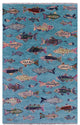 5' 1" X 8' 2" Gabbeh Fish Design Hand-Knotted Wool Rug - Q15349