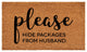 Calloway Mills Hide Packages From Husband Doormat, 24" X 36"