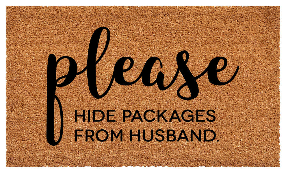 Calloway Mills Hide Packages From Husband Doormat, 24" X 36"
