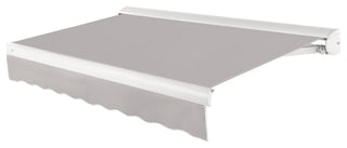 Awntech 18'x10' Full Cassette Left Motor Acrylic Fabric Retractable Awning, Gray
