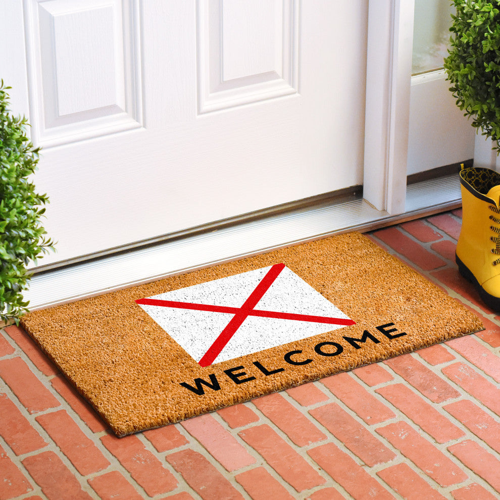 Calloway Mills Nautical Personalized Doormat, Letter V