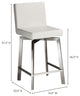 Contemporary Giro Swivel Counter Stool White - White