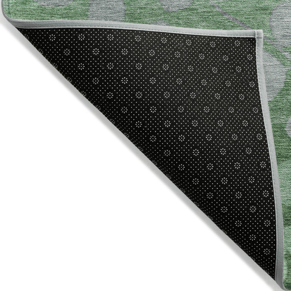 Machine Washable Indoor/Outdoor Chantille ACN1900 Green 2'3" x 7'6" Runner Rug