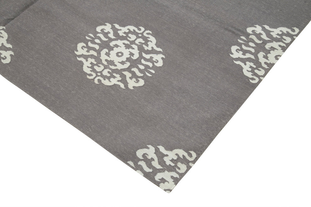 Rug N Carpet - Handmade Wool 6' 2'' x 8' 10'' Flatweave Dhurrie Kilim Rug