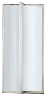 18W PLC Wall Lamp, Brushed Steel Finish/White