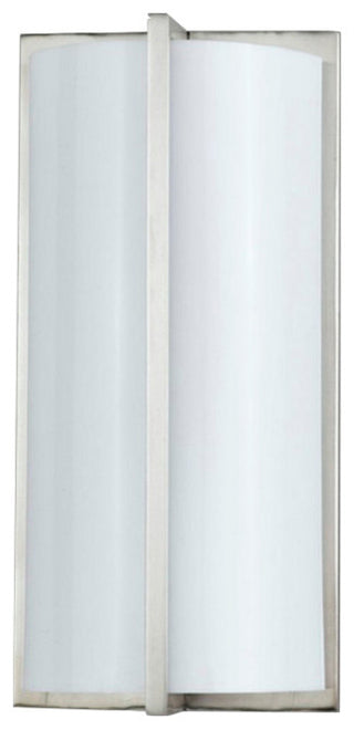 18W PLC Wall Lamp, Brushed Steel Finish/White