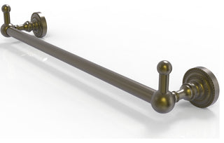 Dottingham 30" Towel Bar with Integrated Hooks, Antique Brass