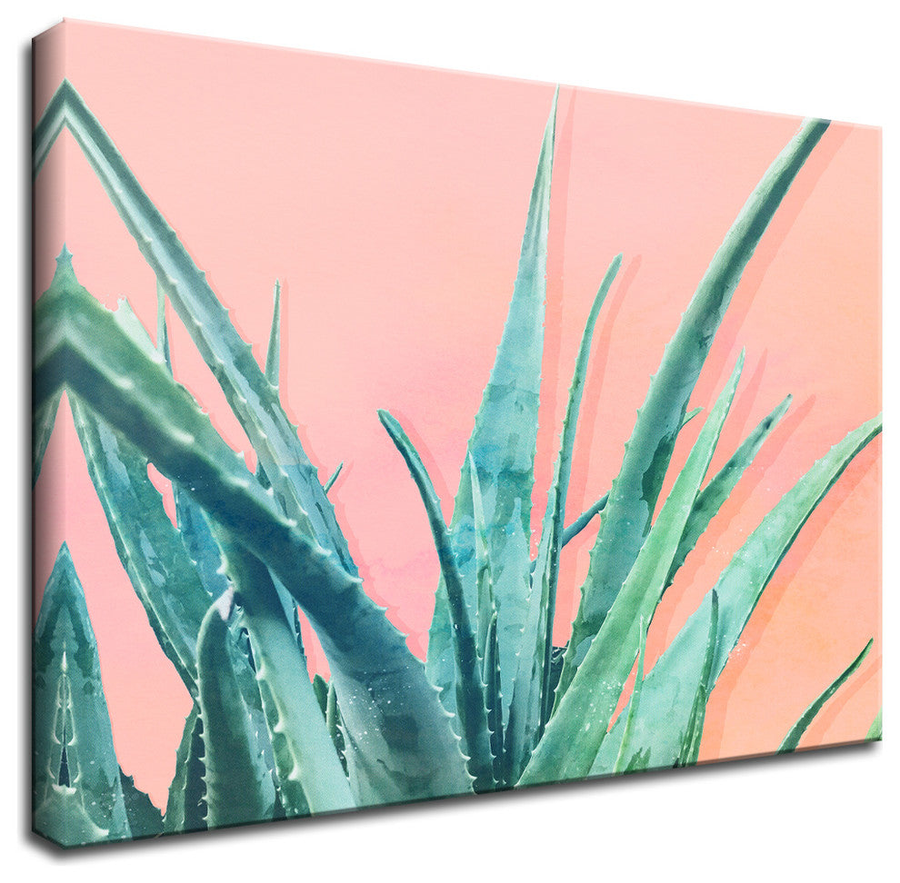 Ready2HangArt 'Aloe Need' Wrapped Canvas Succulent Wall Art, 20"x30"
