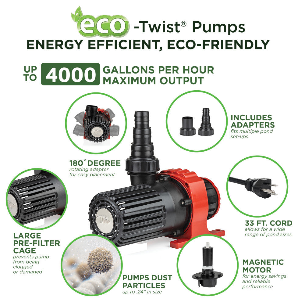 Eco-Twist Pump 4000 Gph With 33-Foot Cord