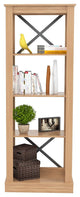 Brown Finish Wood Four Shelf Open Bookcase